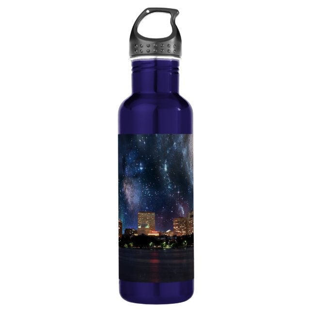 Spacey Boston Stainless Steel Water Bottle (Front)