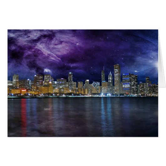 Spacey Chicago Skyline Cards (Front Horizontal)