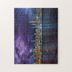 Spacey Chicago Skyline Jigsaw Puzzle