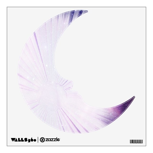 Spacey Moon Wall Sticker (Front)