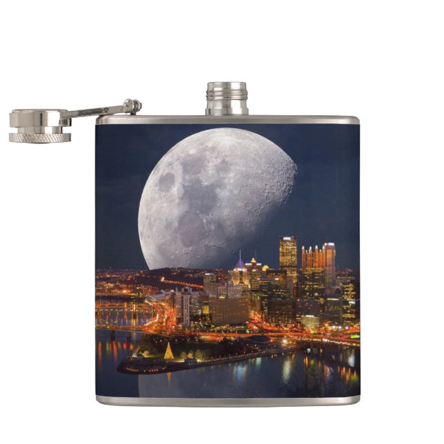 Spacey Pittsburgh Flask (Opened)