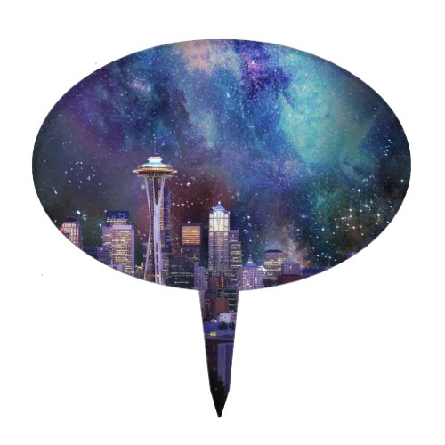 Spacey Seattle Cake Topper