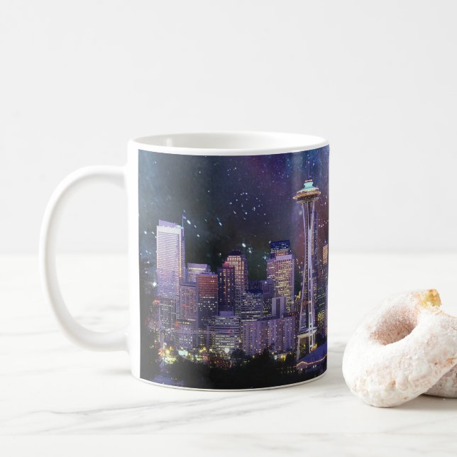 Spacey Seattle Coffee Mug (With Donut)