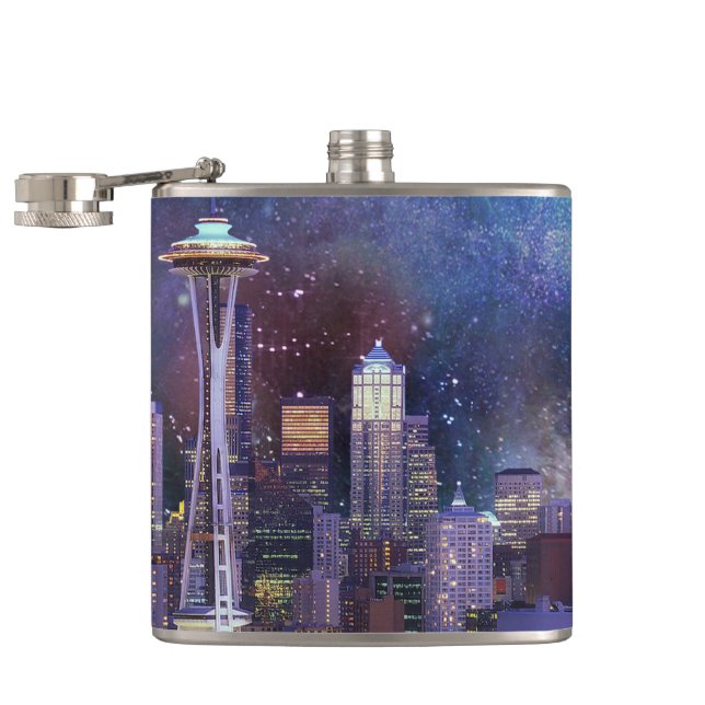 Spacey Seattle Flask (Opened)