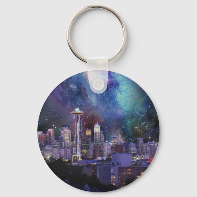 Spacey Seattle Keychain (Front)