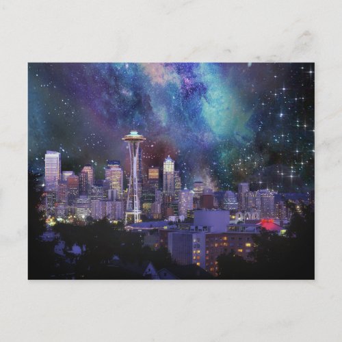 Spacey Seattle Postcard