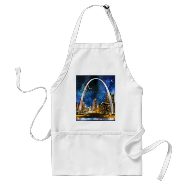 Spacey St. Louis Skyline Adult Apron (Front)
