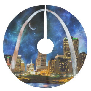 Spacey St. Louis Skyline Brushed Polyester Tree Skirt