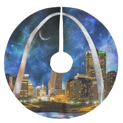 Spacey St Louis Skyline Brushed Polyester Tree Skirt