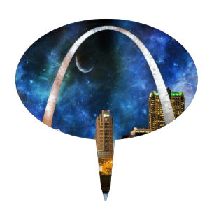 Spacey St. Louis Skyline Cake Topper