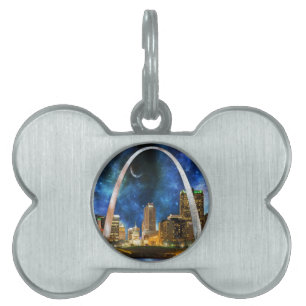 Spacey St. Louis Skyline Pet Name Tag