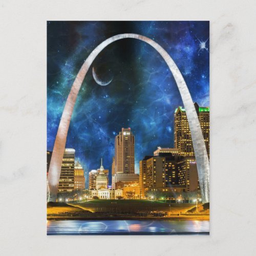 Spacey St Louis Skyline Postcard