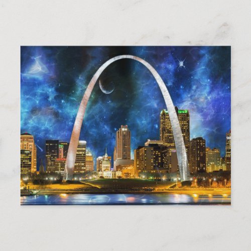 Spacey St Louis Skyline Postcard