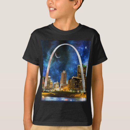 Spacey St Louis Skyline T_Shirt