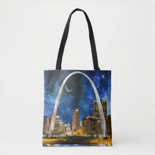 Spacey St Louis Skyline Tote Bag