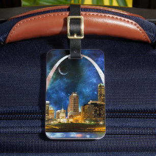 Spacey St. Louis Skyline Tote Bag Luggage Tag