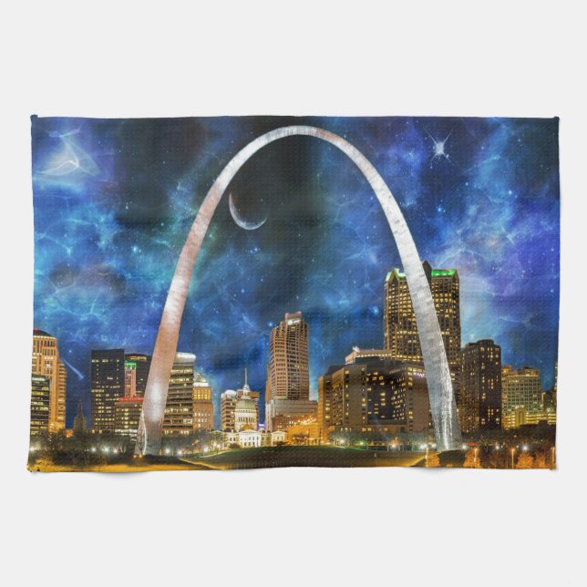 Spacey St. Louis Skyline Towel (Horizontal)