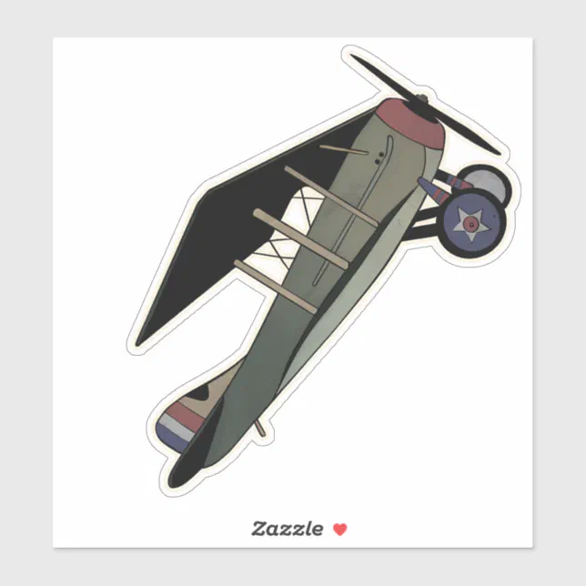 Spad XIII, Biplane Fighter Aircraft Sticker | Zazzle