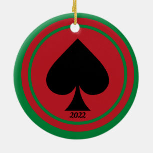 Spade Casino Christmas Ornaments