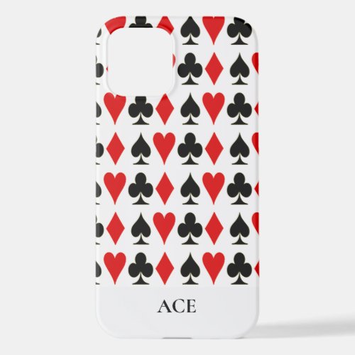 Spade Diamond Club Heart Card Suits Lucky iPhone 12 Case