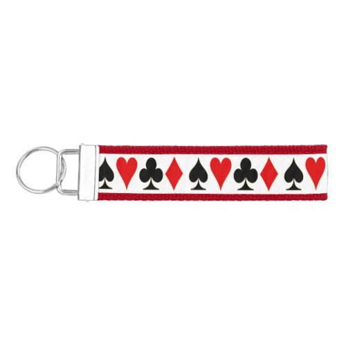 Spade Diamond Club Heart Card Suits Lucky Wrist Keychain