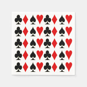 Spade, Diamond, Club, Heart Playing Card Suits Napkins