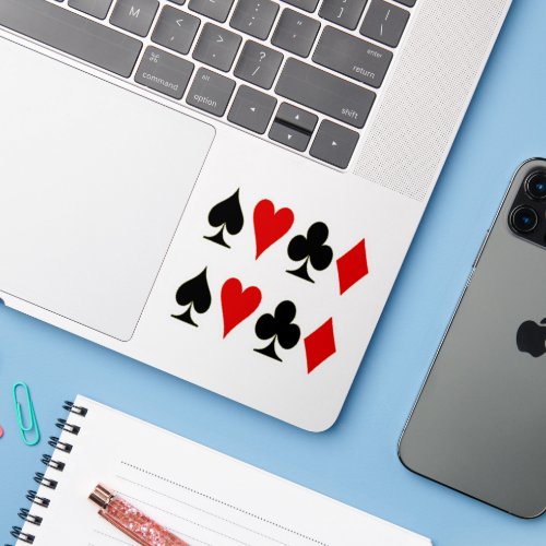Spade Diamond Club Heart Playing Card Suits x2 Sticker