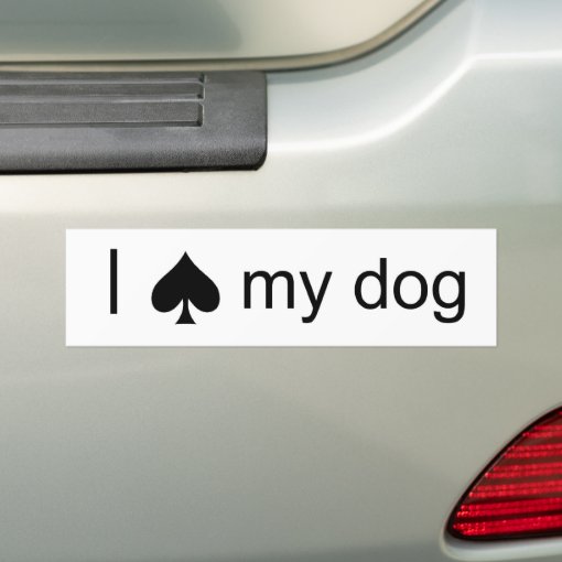 Spade Dog Bumper Sticker Zazzle