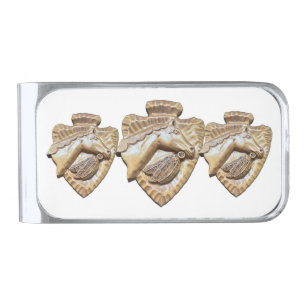 Spade Horsey  Silver Finish Money Clip