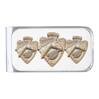 Spade Horsey  Silver Finish Money Clip