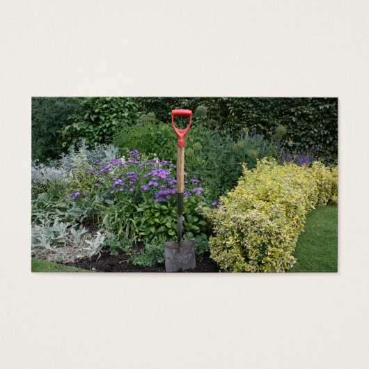 Spade in flower bed (Front)