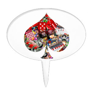 Spade - Las Vegas Playing Card Shape Cake Topper