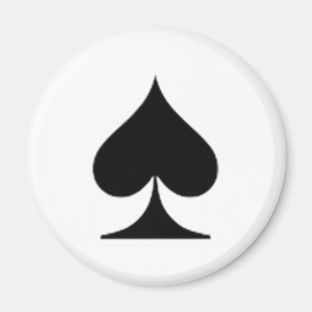 Spade Playing Card Magnet (Front)