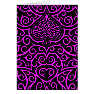 Spade & Scrollwork - Pink Cards