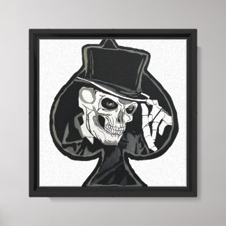 Spade Skull Canvas Print
