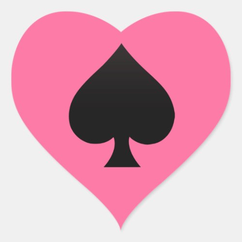 Spade _ Suit of Cards Icon Heart Sticker