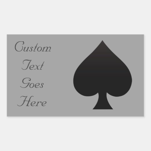 Spade _ Suit of Cards Icon Rectangular Sticker