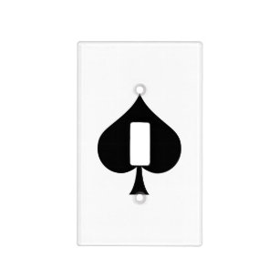Spade Symbol Light Switch Cover
