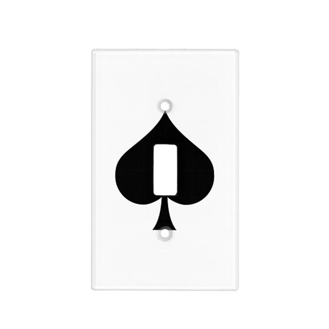 Spade Symbol Light Switch Cover (Front)
