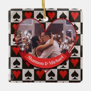 Spades and Hearts Design Keepsake Ornament