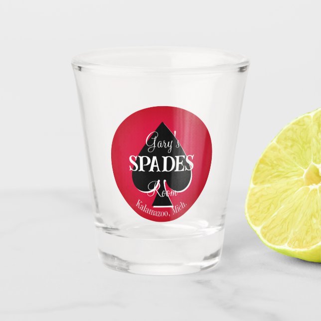  Spades Card Game Room Shot Glasses Shot (Front)