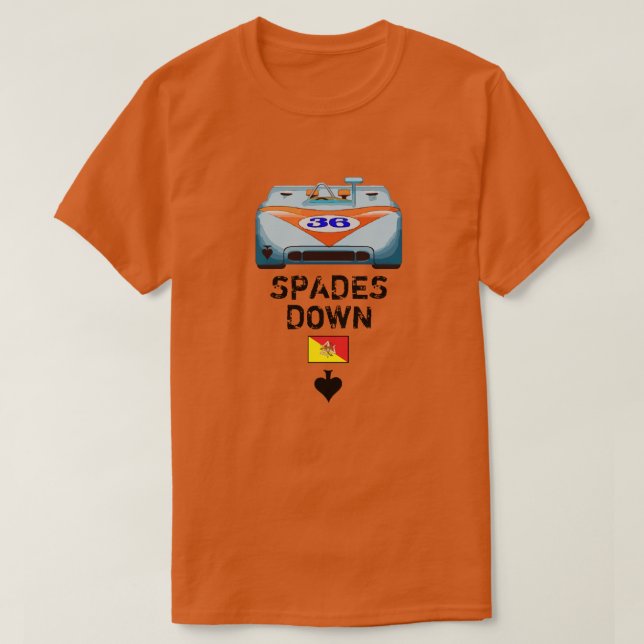 SPADES DOWN Racing T-Shirt (Design Front)