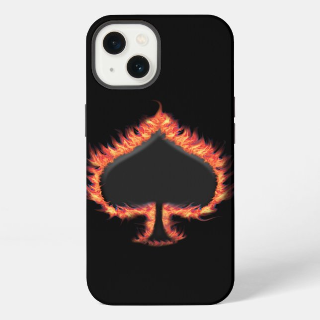 Spades Flames Iphone Case (Back)