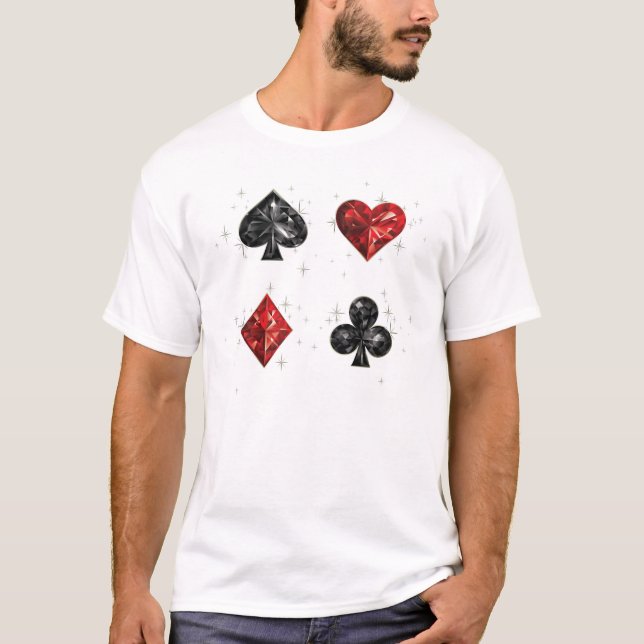 Spades Hearts Diamonds Clubs T-Shirt (Front)