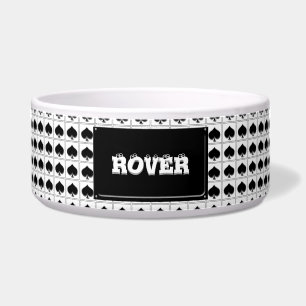 Spades playing card suit pattern bowl