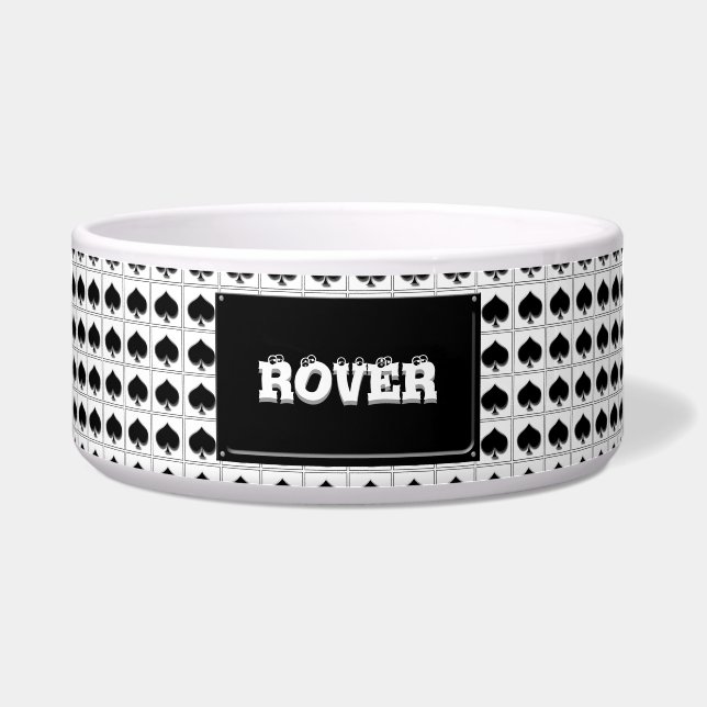 Spades playing card suit pattern bowl (Front)