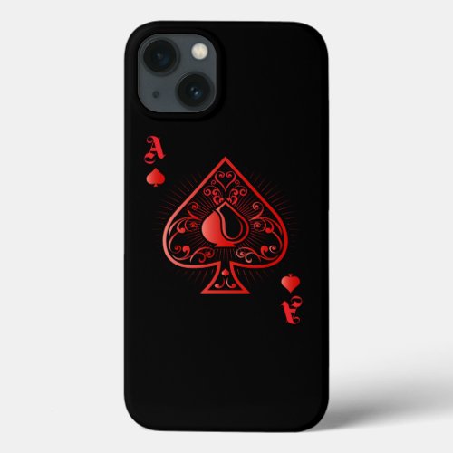 Spades Poker Ace Casino iPhone 13 Case