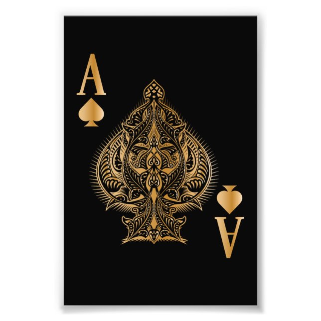 Spades Poker Ace Casino Photo Print (Front)