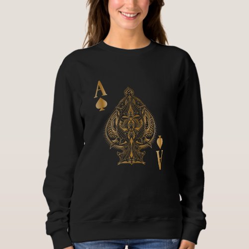 Spades Poker Ace Casino Sweatshirt