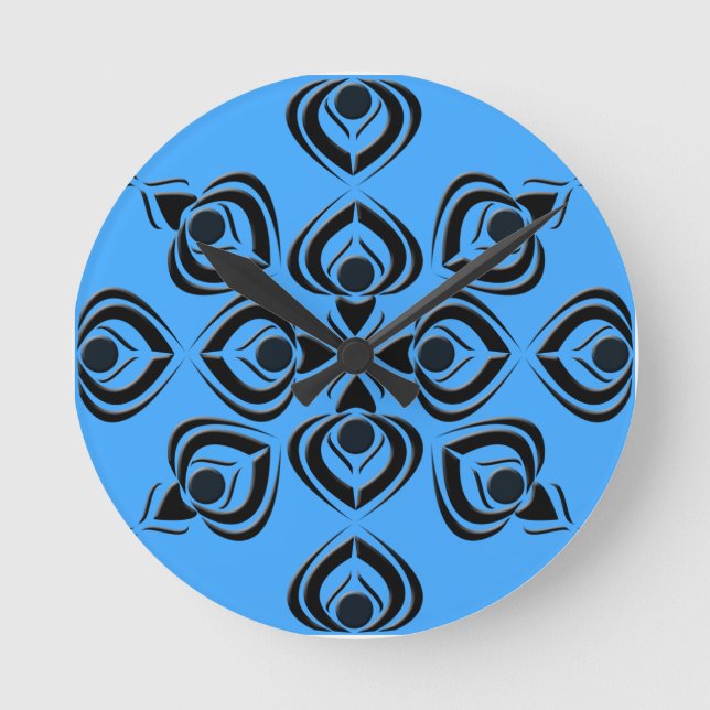 Spades Round Clock (Front)